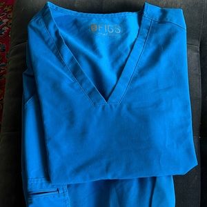 Figs Carribean Blue Scrub Set